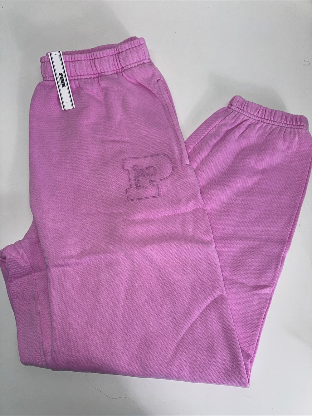 PINK Victoria's Secret Pink Embroidered 'P' logo Sweatpants Sz M NWT